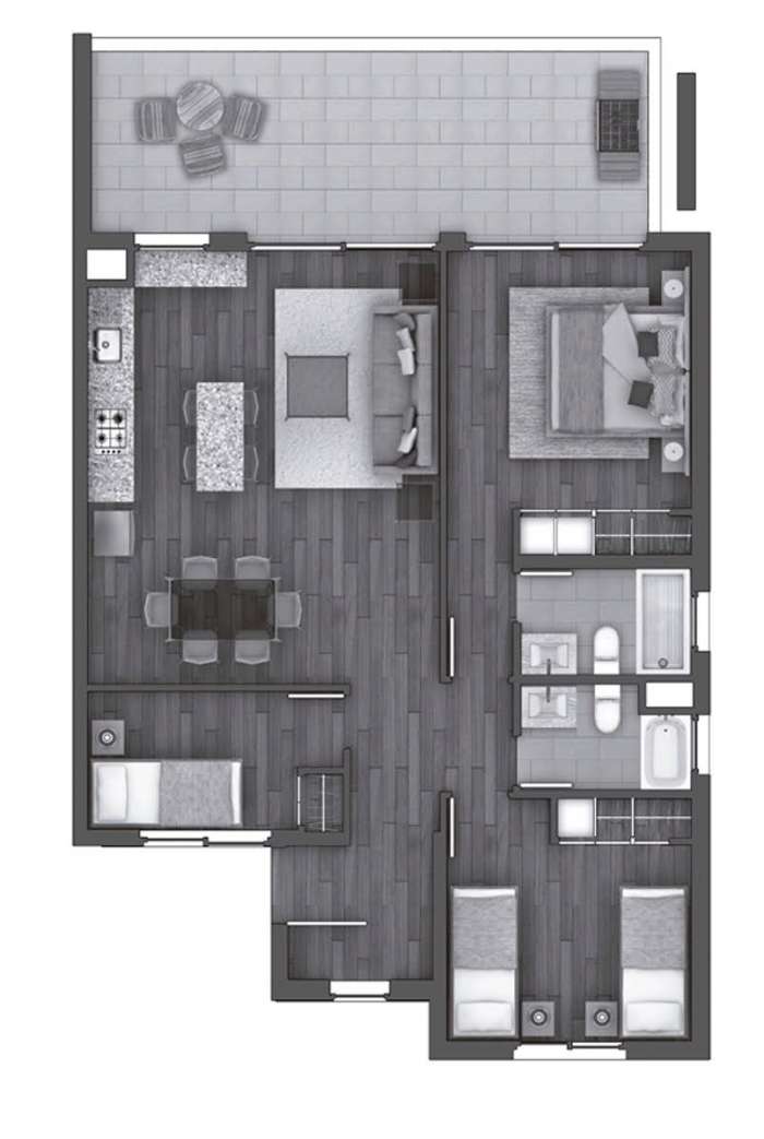 Plans Arriendo Departamento  N 304 en Condominio Costa Pucn 4, Torre 3