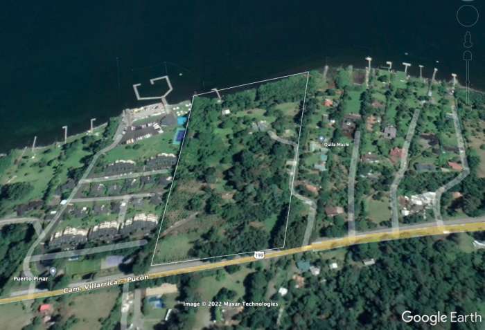 Planos Venta 3,9 hectreas con orilla de lago Villarrica 6 UF/M2