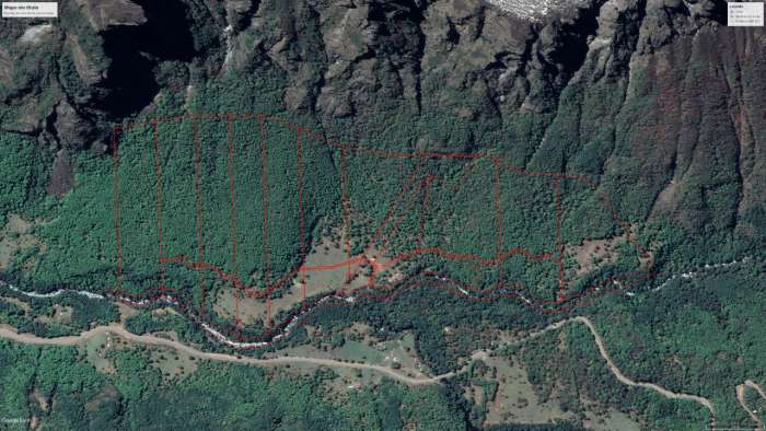 Planos Venta Campo 8 hectreas con orilla de ro Trancura en Puesco Bajo 