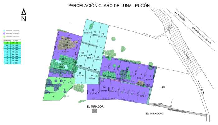 Planos Ventas Parcelas Mirador Claro de Luna, Candelaria, Pucn
