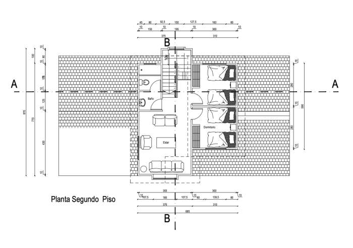 Planos Venta Casa  N 26 en Condominio Brisas de Quelhue