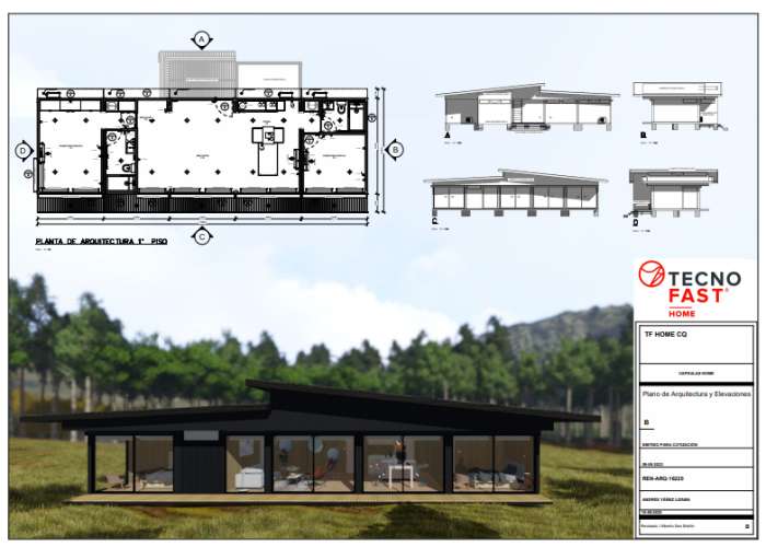Planos Venta Casa en Parcela N113 en Condominio La Reserva de Pucn