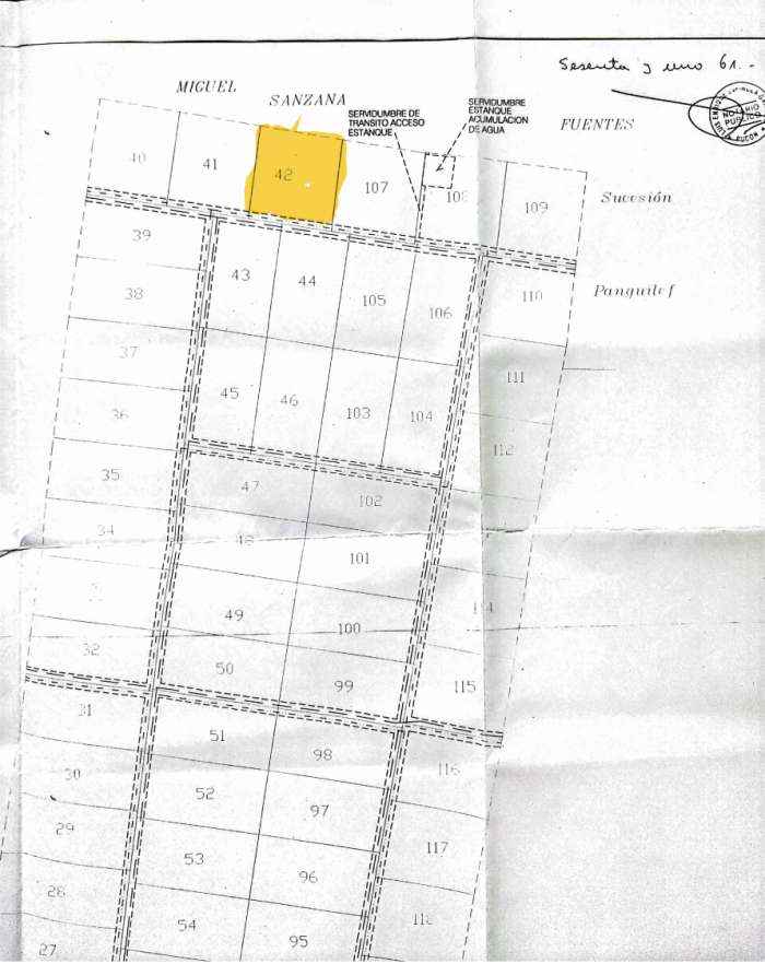 Planos Venta Parcela N42 en Condominio Hacienda Trancura 