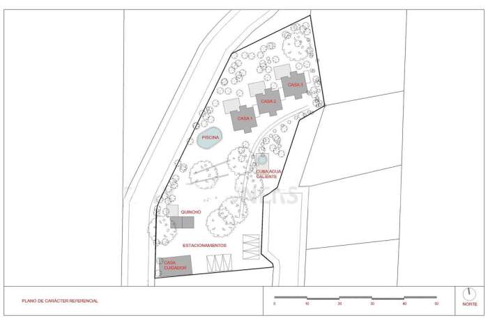 Planos Venta de Complejo Turstico Hueney II, 3 Casas, Sector Park Lake, Camino Villarrica - Pucn