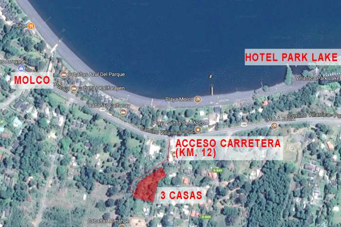 Planos Venta de Complejo Turstico Hueney II, 3 Casas, Sector Park Lake, Camino Villarrica - Pucn